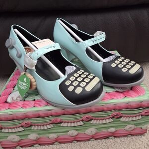 Hot Chocolate Design Typewriter Retro Vintage Novelty Mary Jane Pump Shoes 36 6